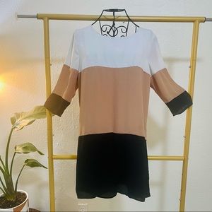 Medium- Neutral Colorblock dress